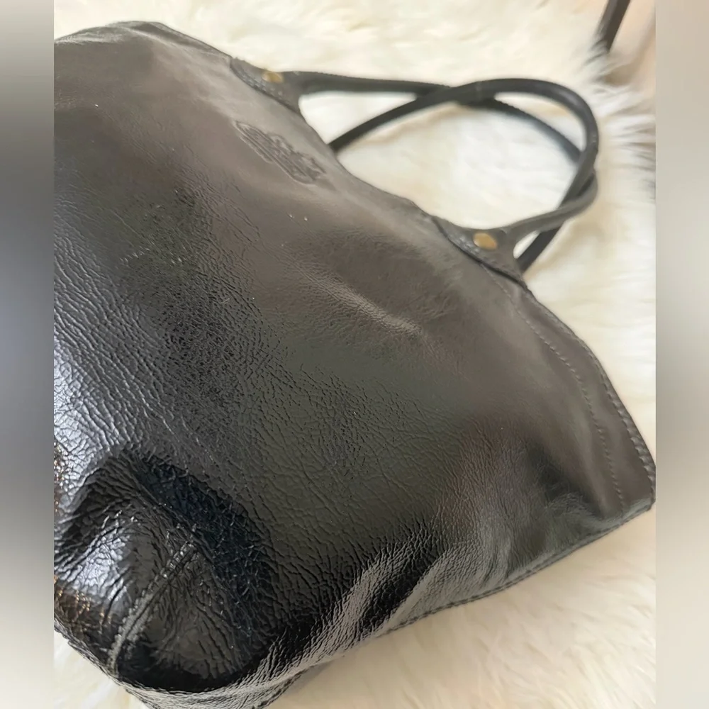 Coach #12362 Shiny Black Leather Tote